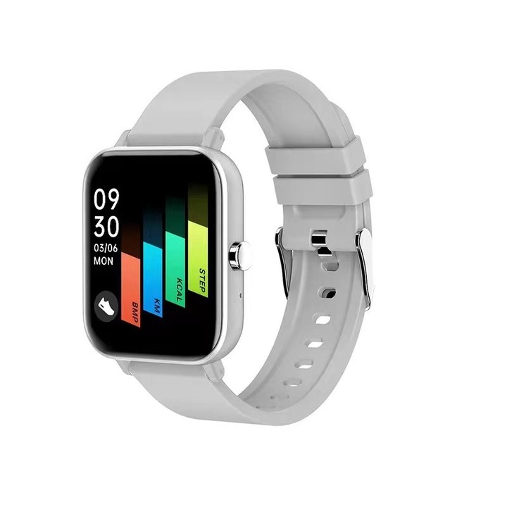 Ceas Smartwatch pentru barbati sau fete, H 10, Multifunctional 1.4inch, de culoare gri