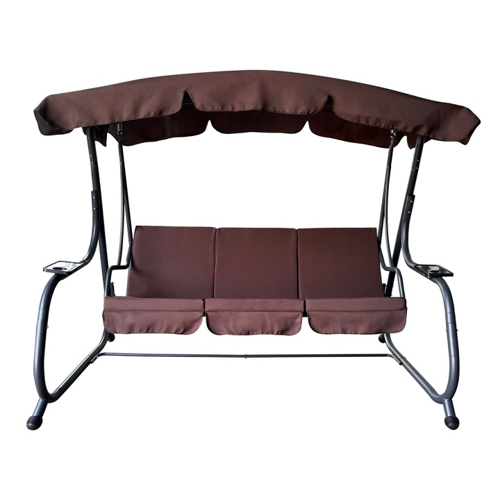 Leagan gradina maro gri Eilana 220x138x178 cm