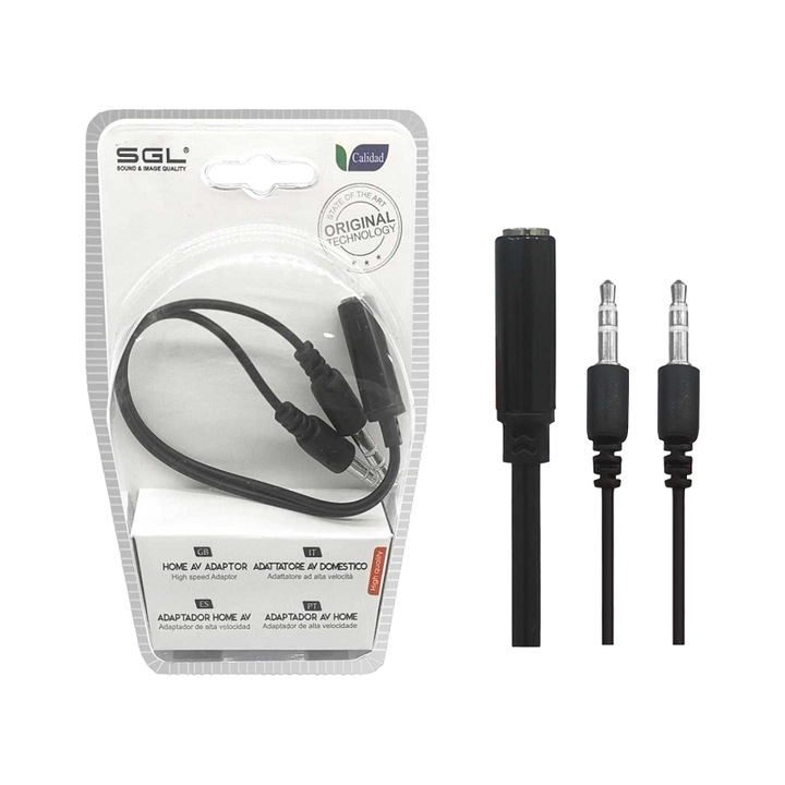 Adaptor Jack 3.5mm - Mama/2Tata - 1528A-01 - 096001