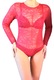 Női csipke body, piros, XL-es méret