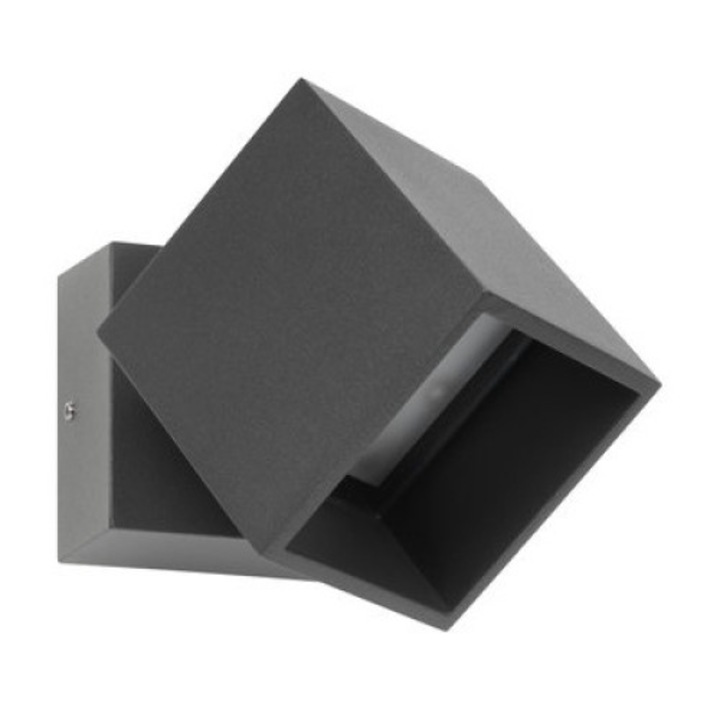 Aplica perete LED, Lcd creativ metall design, Metal, Grafit, Variabil