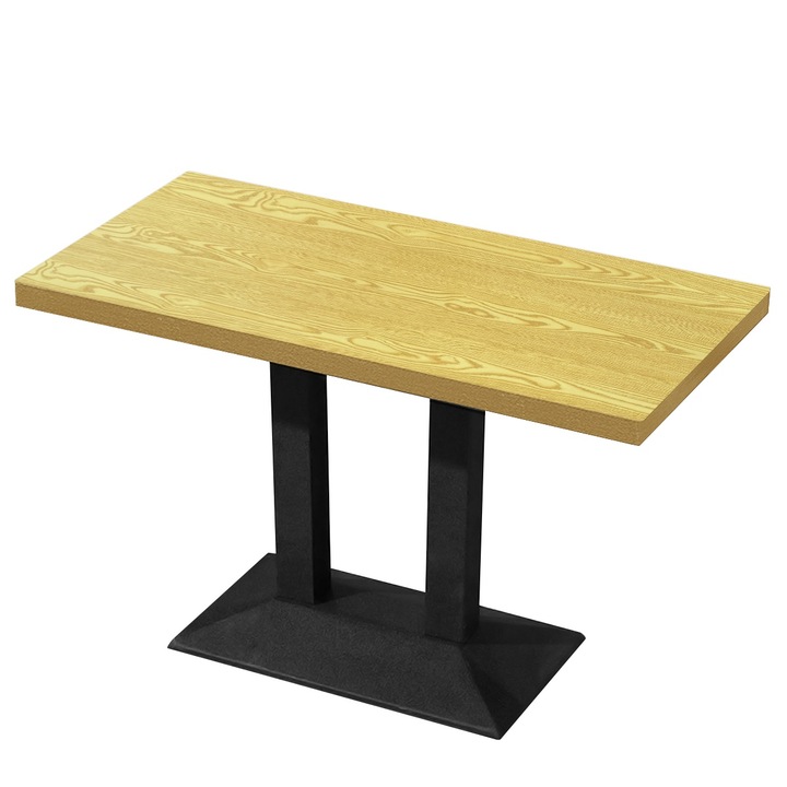 Masa Dining 2HOME, Nature, picior negru, blat 120x60 cm