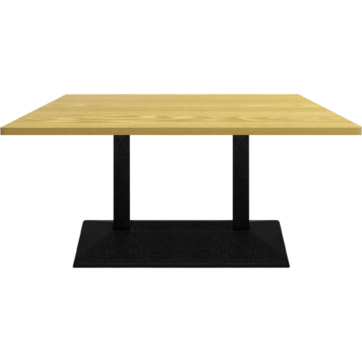 Трапезна маса 2HOME, Nature, черен крак, плот 120x60 см