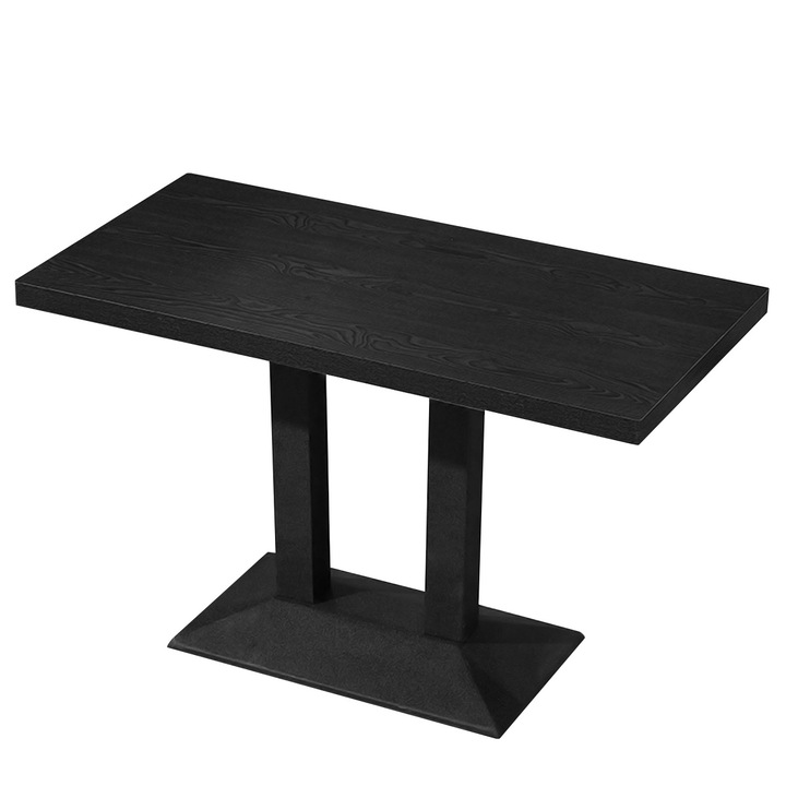 Masa Dining 2HOME, Negru, blat 120x60 cm