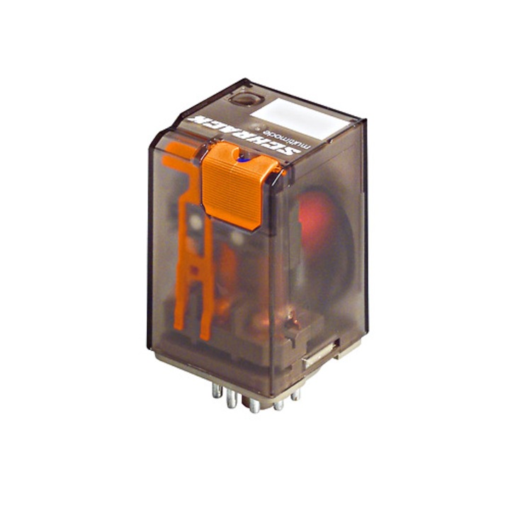 Реле Schrack MT 10A, 24VDC, 11 полюса, 3 превключващи контакта, черно