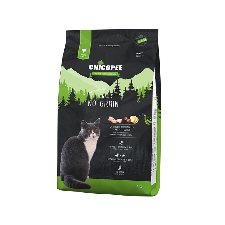 Hrana Uscata Pentru Pisici Super Premium Chicopee Hnl No Grain 1.5Kg