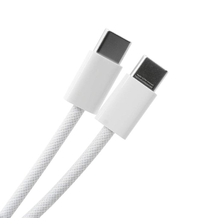 Cablu Type-C la Type-C, Apple, A2795, 1m, Original IC, alb