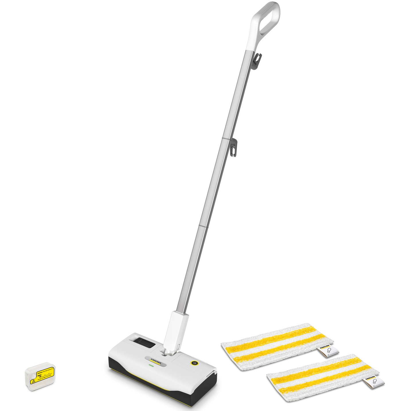 Mop cu abur Karcher SC 1 Upright, 1300 W, rezervor 200 ml, 2 lavete pentru podea, 1.513-560.0, Alb/Negru