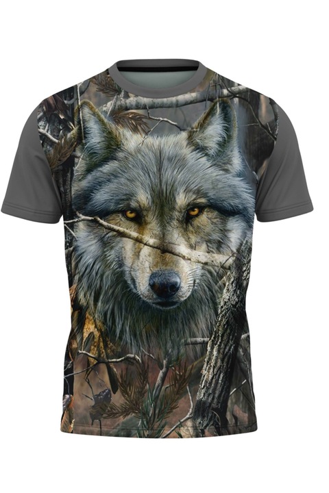 Tricou barbati lup 10.6, maneca scurta, multicolor, Multicolor