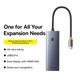 Хъб Type-C към HDMI, VGA, 4xUSB, Type-C, 4K@60Hz - Baseus UltraJoy (B00052803811-01) - Space Gray