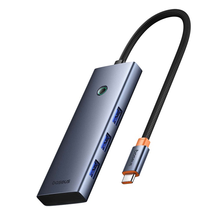 Хъб Type-C към HDMI, 3 x USB, Type-C, SD, TF, 4K@60Hz - Baseus UltraJoy (B00052803811-00)