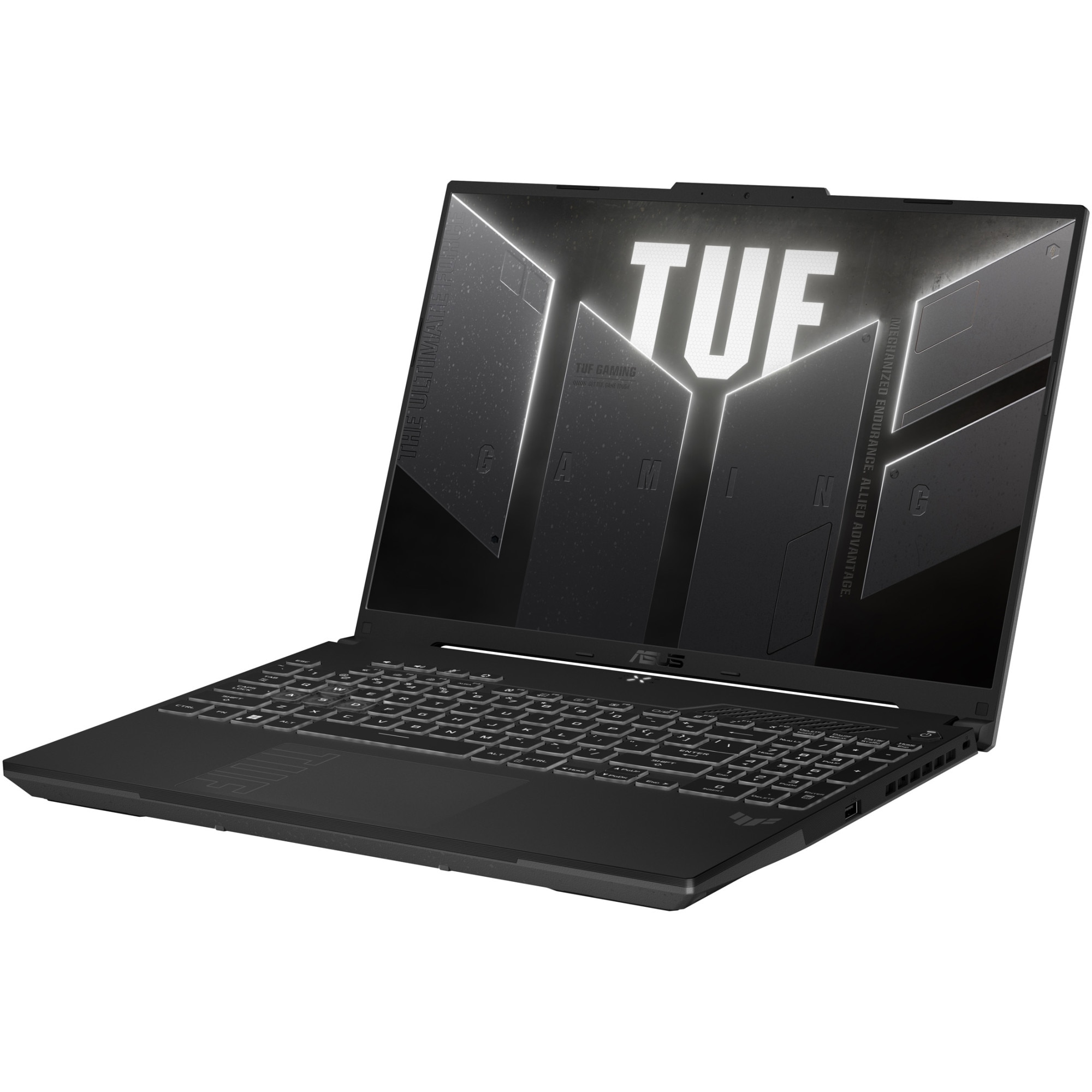 Laptop Gaming ASUS TUF F16 FX607VU cu procesor Intel® Core™ 5 210H pana la 4.8GHz, 16'', WUXGA, IPS, 144Hz, 16GB DDR5 RAM, 512GB SSD, NVIDIA® GeForce RTX™ 4050 6GB GDDR6, No OS, Mecha Gray