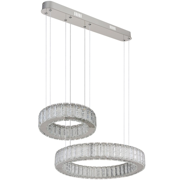 Полилей Globo Mucky, метал, кристали, LED CCT, дистанционно управление, 80W