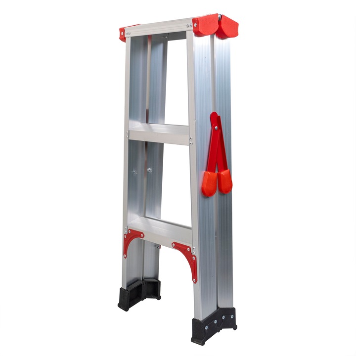 Scara dubla din aluminiu, 2x3 trepte, pliabila, maxim 150kg / ZTS 8187