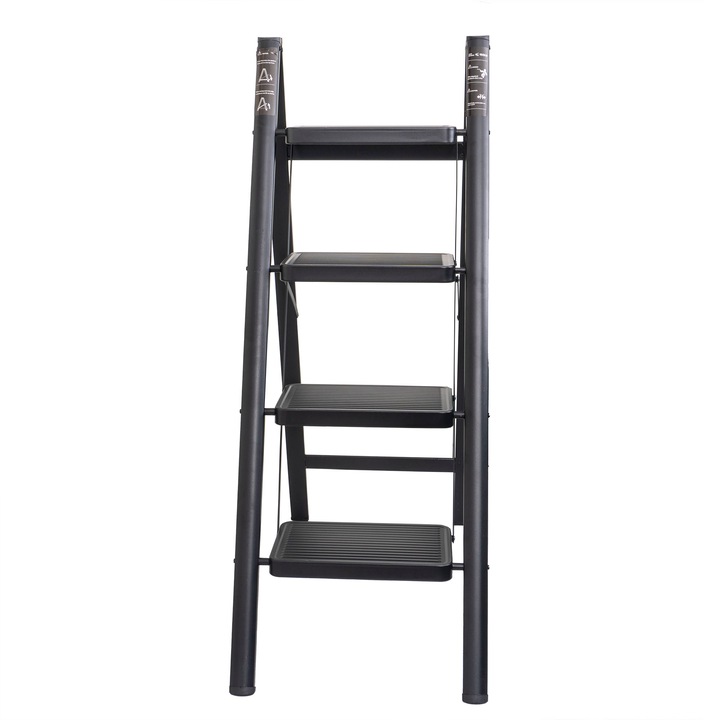 Стълба, Сгъваема метална, с 4 стъпала, максимум 150 кг / ZTS 8184