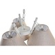 Полилей DKD Home Decor, 50 x 46 x 30 cm, Златен, Метал, Бял, 50 W