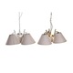 Полилей DKD Home Decor, 50 x 46 x 30 cm, Златен, Метал, Бял, 50 W