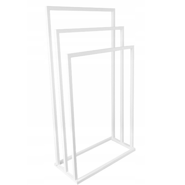 Suport prosoape Szpak, 3 brate, Metal, Alb