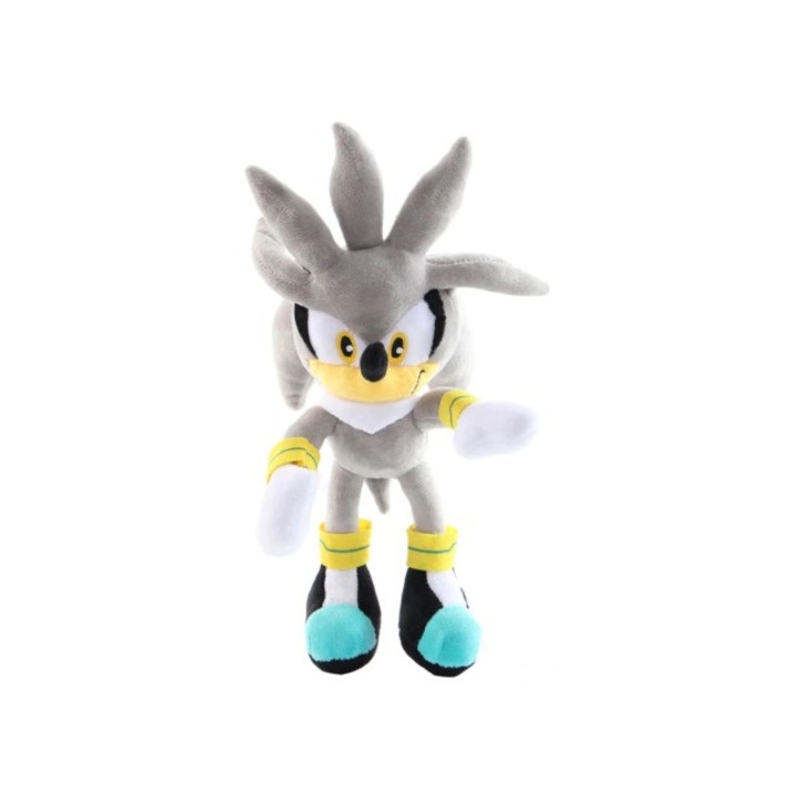 Sonic Metal Sonic Szürke plüssjáték, a Sonic rajzfilmek szeretett karaktere, 20 cm E Efrall