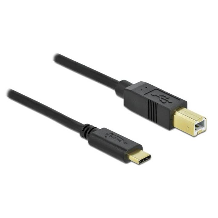 USB-C kábel, Delock, 480Mbps, 3m, fekete