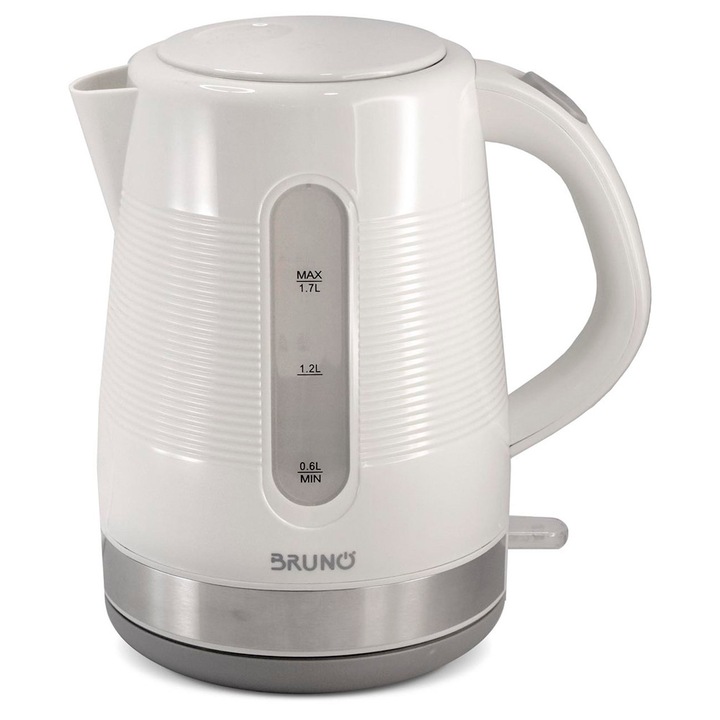 Fierbator Bruno BRN-0142, 1.7L, 2200W, alb-gri, 15.6x20.4x23.4cm