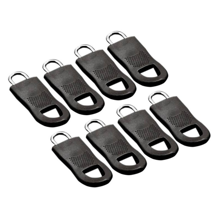 Set 8 accesorii pentru fermoare rupte, 35mm, Negru