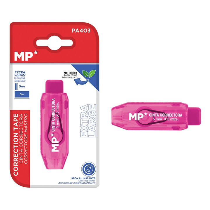 Коригираща лента MP PA403, 5mmx5m, розова, 3.3x6cm