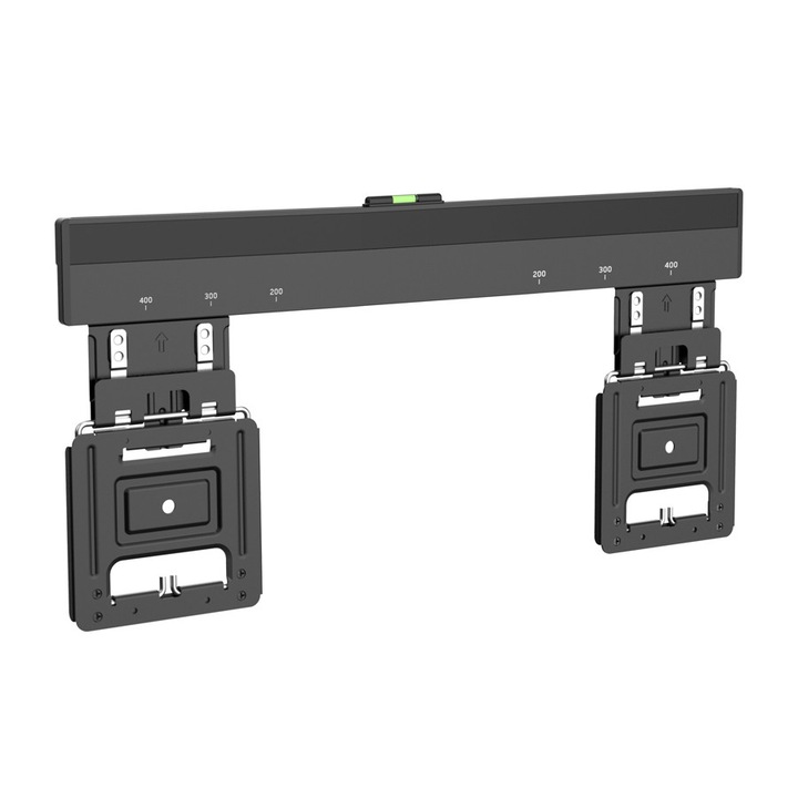 Стойка за телевизор Brateck LED-1944, ултра тънък, 32"-65", черен, 530x250x9.5mm