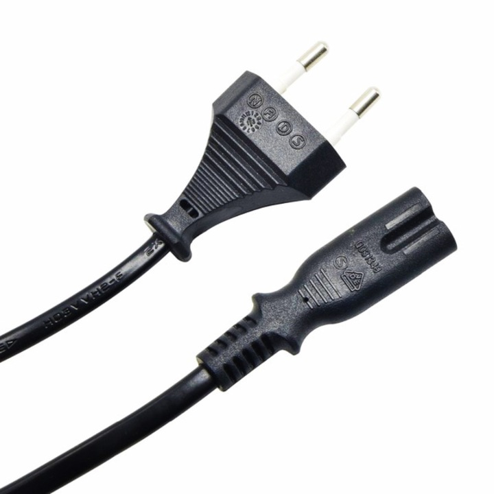 Комплект 5 захранващи кабела, PowerTech, PVC, черни, 1,5м
