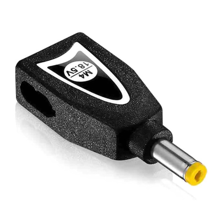 Щепсел за зарядно за лаптоп, PowerTech, 18.5V, 120W, 4.8x1.7 mm, черен