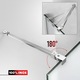 Aqua Roy ® INOX 110x195 cm zuhanyfal, fehér Doha Medalion modell, 8 mm matt biztonsági üveg, vízkő elleni kezeléssel