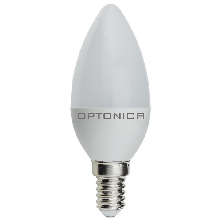 Bec LED, Optonica, 4500K, 320lm, 3.7W, E14, 37x100mm, Бял