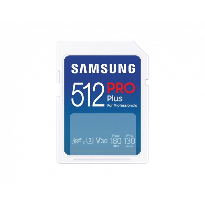 Card de memorie Samsung PRO Plus, SD Card, 512GB, Alb