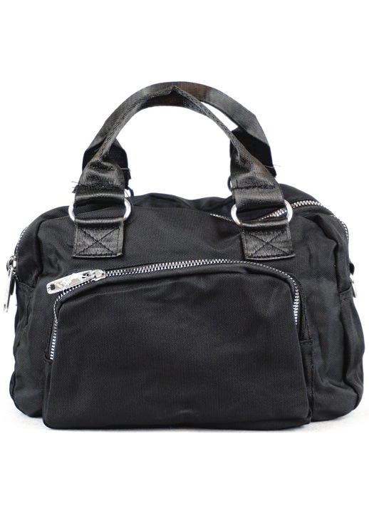 Дамска чанта за кръст с презрамка за ръка, полиестер, черна