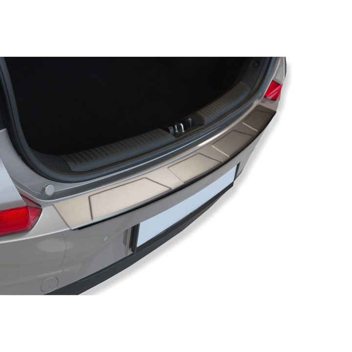 Протектор за праг на багажник, за Mazda 6 III 2FL Sedan 2018-, Croni, Модел 4Trapez, Цвят титан