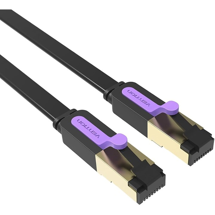 Vention плосък UTP кабел CAT7, меден проводник, максимална скорост на трансфер 10 Gbps, 600 MHz, дължина 8m
