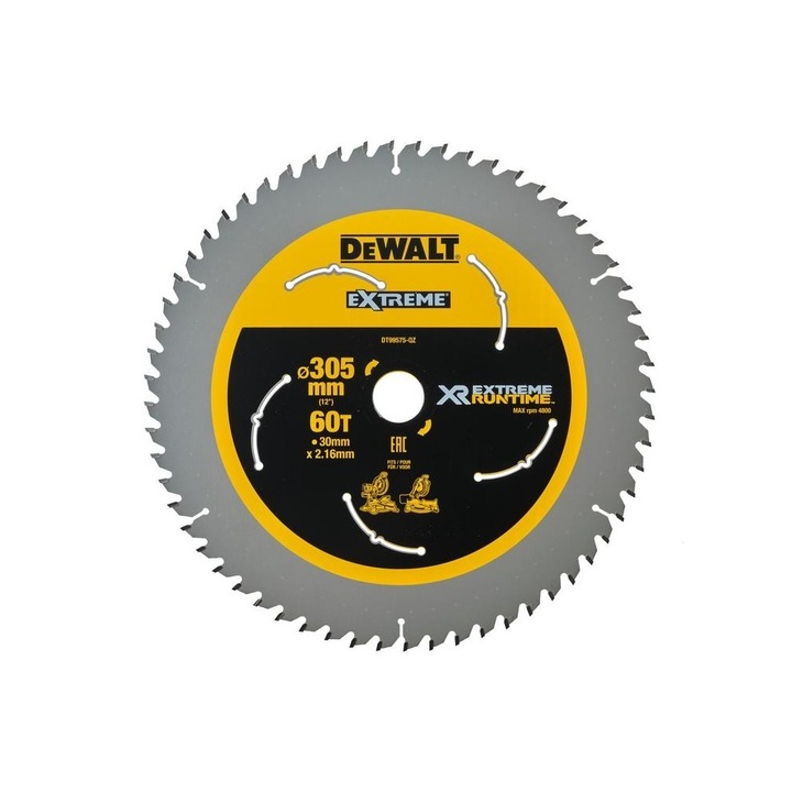 Extreme Disc XR FlexVolt álló körfűrészhez 305x30x2,16mm, DEWALT