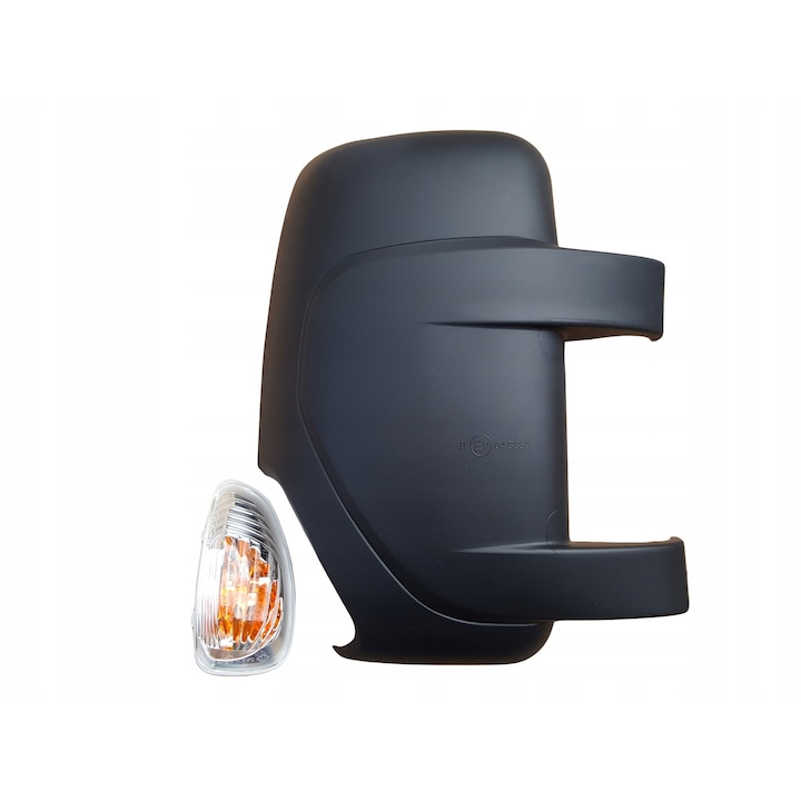 Carcasa Oglinda Dreapta Cu Semnalizator, Pentru Renault Master 3, Opel Movano B, Nissan NV400, Brat Scurt, Include Indicator Directie, Omologare E8, Inlocuitor Nou Calitate Premium, Protectie UV Si Intemperii, Negru