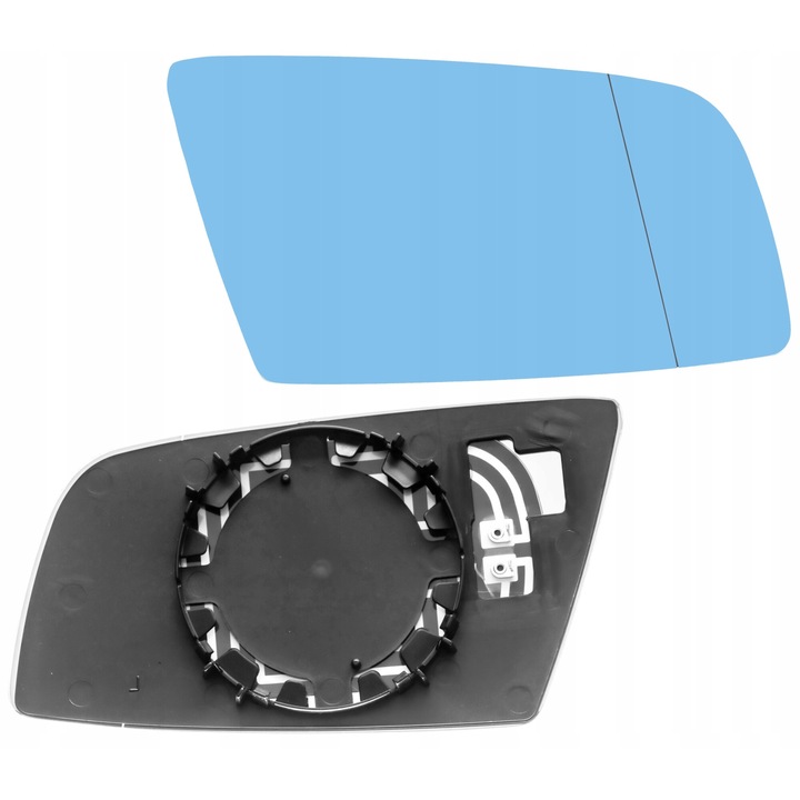 Sticla oglinda, Dreapta, Am BMW 5 E60 2003-2010, 5 E61 2003-2010, Incalzita, Albastru/Negru