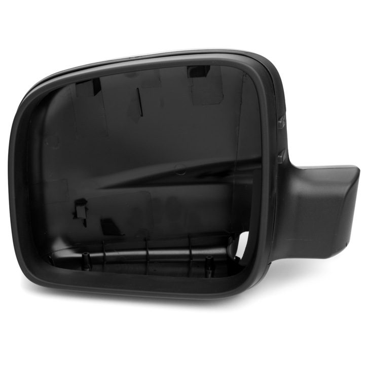 Rama carcasa oglinda stanga, AWParts, VW Caddy III 2003-2015, Transporter T5 2003-2009, set 2 piese, negru mat, poate fi vopsita, rezistenta UV
