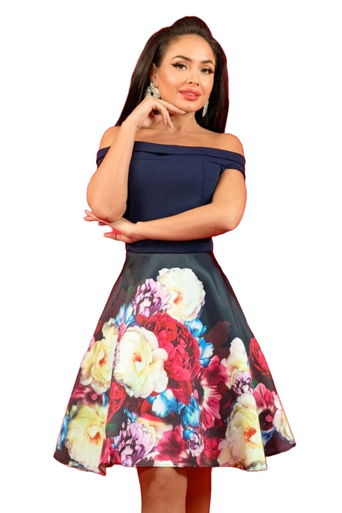 Дамска рокля WildFashion, WildFashion, Полиестер, 2560, Многоцветен