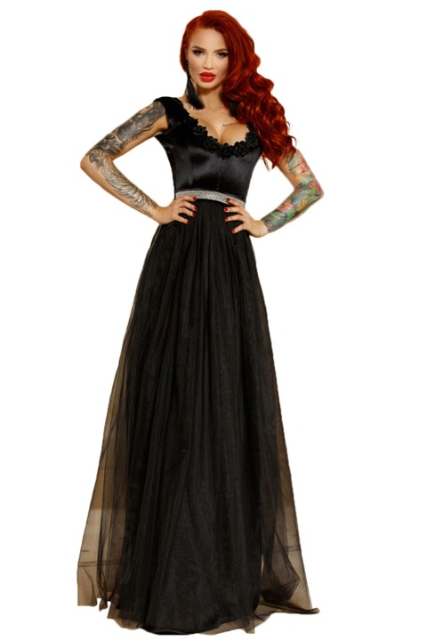 Rochie dama, WildFashion, Poliester, 2781, Negru, M