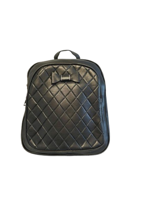 Дамска раница три отделения черна 33смх29см