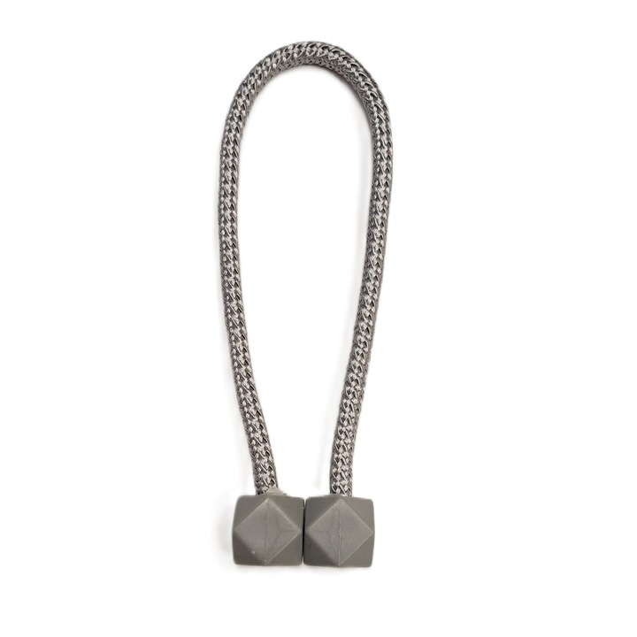 Cordon prindere perdele, Magnetic, 40 cm, Gri