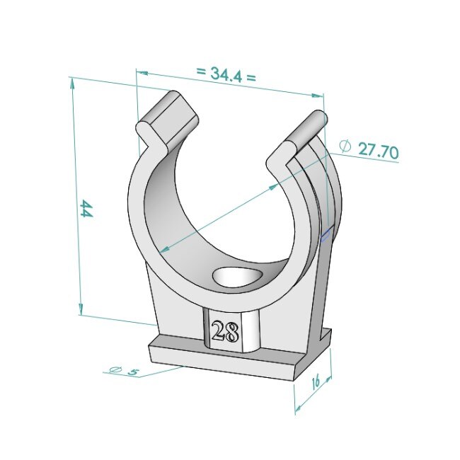 Set 50 cleme simple diametru 28 - eMAG.ro