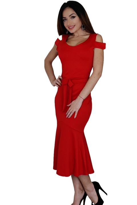 Női ruha, WildFashion, poliészter, 4590, Piros, S-M