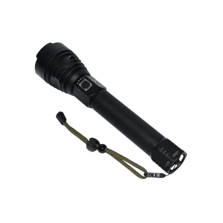 Lanterna Profesionala, Virtual Trend®, Metalica LED P90, Incarcare USB