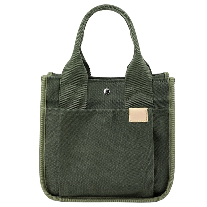 Női táska, QttvbTna, vászon, zöld, 25x14x24cm