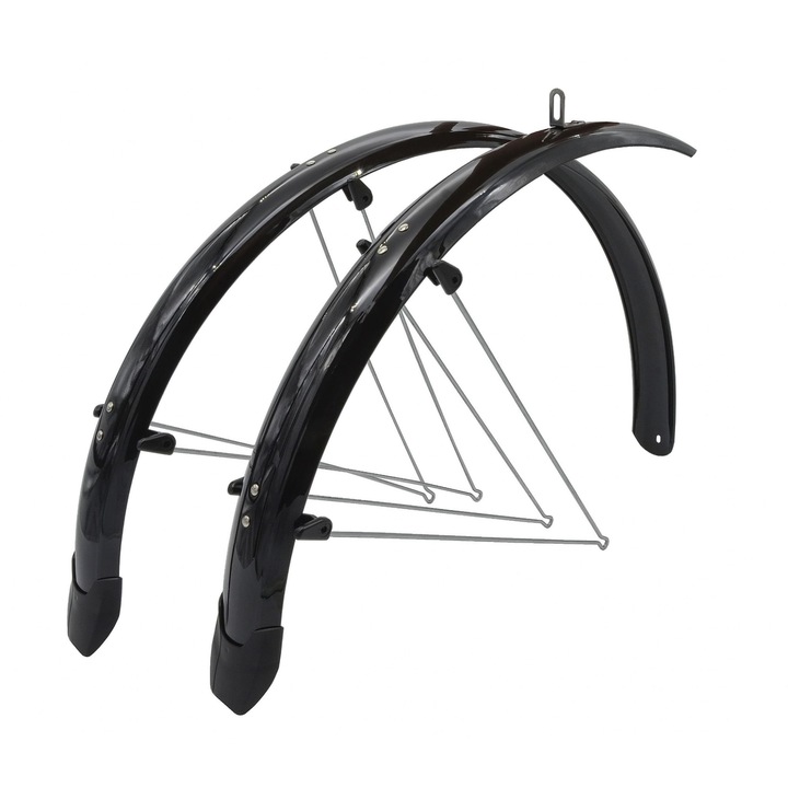 Set aparatori bicicleta, Orion, Nailon/Aluminiu, Negru, 28 inch