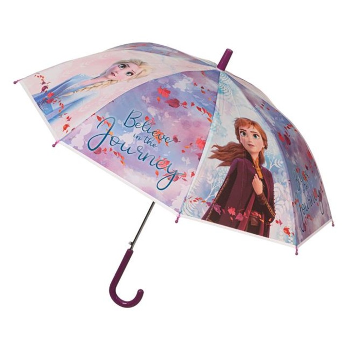 Lányoknak esernyő, nyéllel, automata, lila, Frozen 66cm